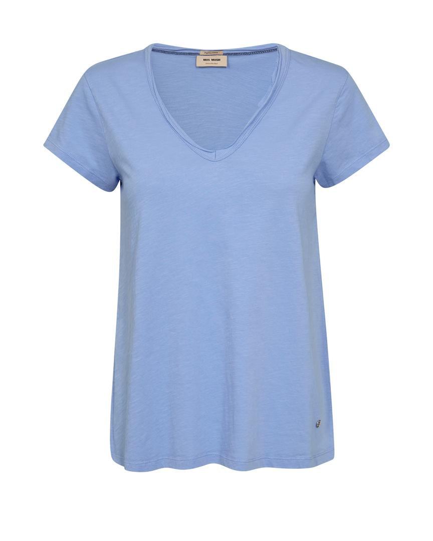 Tulli V-SS Basic t-shirt - Hydrangea